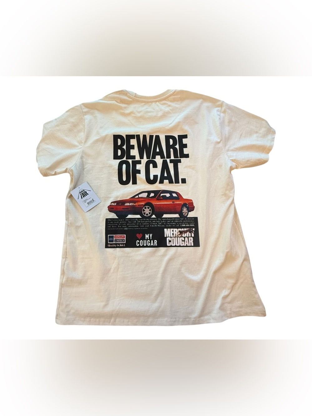Ford Mercury Cougar Beware of Cat Graphic T-Shirt NWT XXL Road Trip Collection
